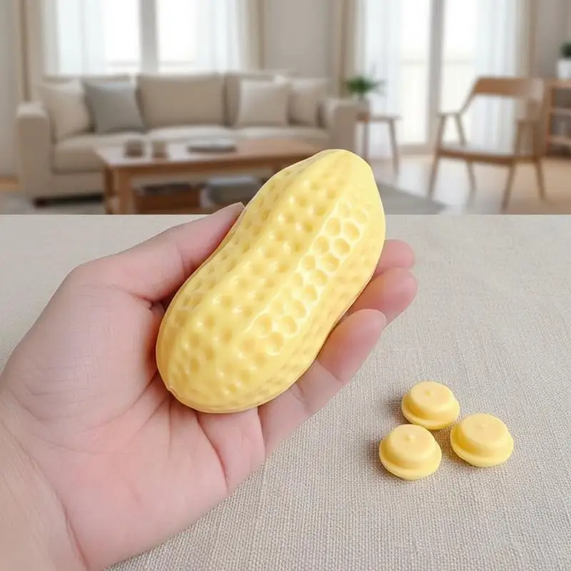 Fillable Peanut  Stress Relief Toy Slow Rebound Soft Sensory Fidget Toy for Teens Classroom Boredom Relief
