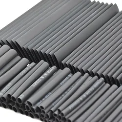 127pcs Sleeving Tubing Tube Assortment Kit Retractable Black Glue Weatherproof Heat Shrink Cables Sleeves