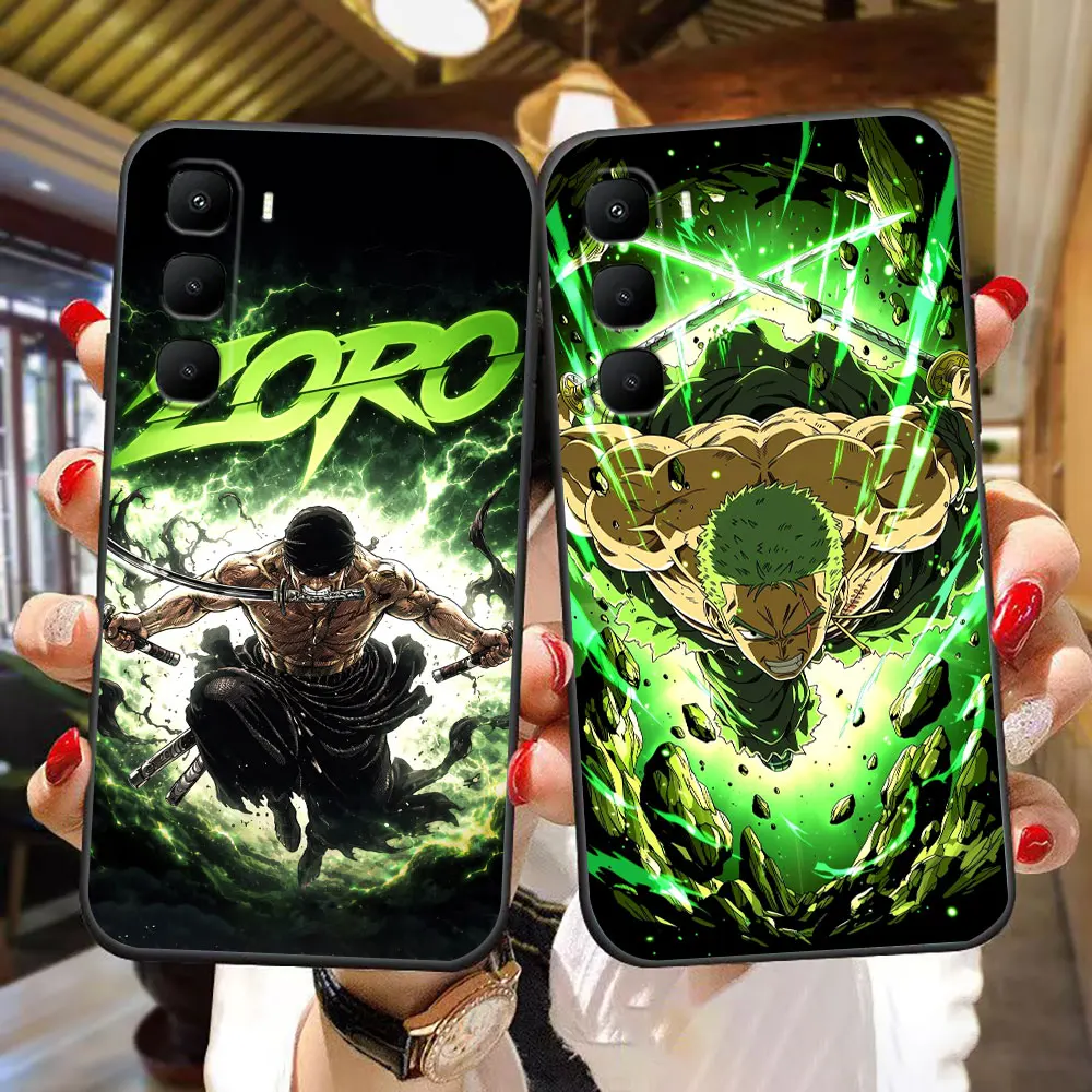 Cartoon One P-Piece Zoro Phone Case For Infinix HOT 70 60 50 10 11 12 12I 20 20I 20S 30 30I ZERO 20 30 40 Case Funda Shell Cover