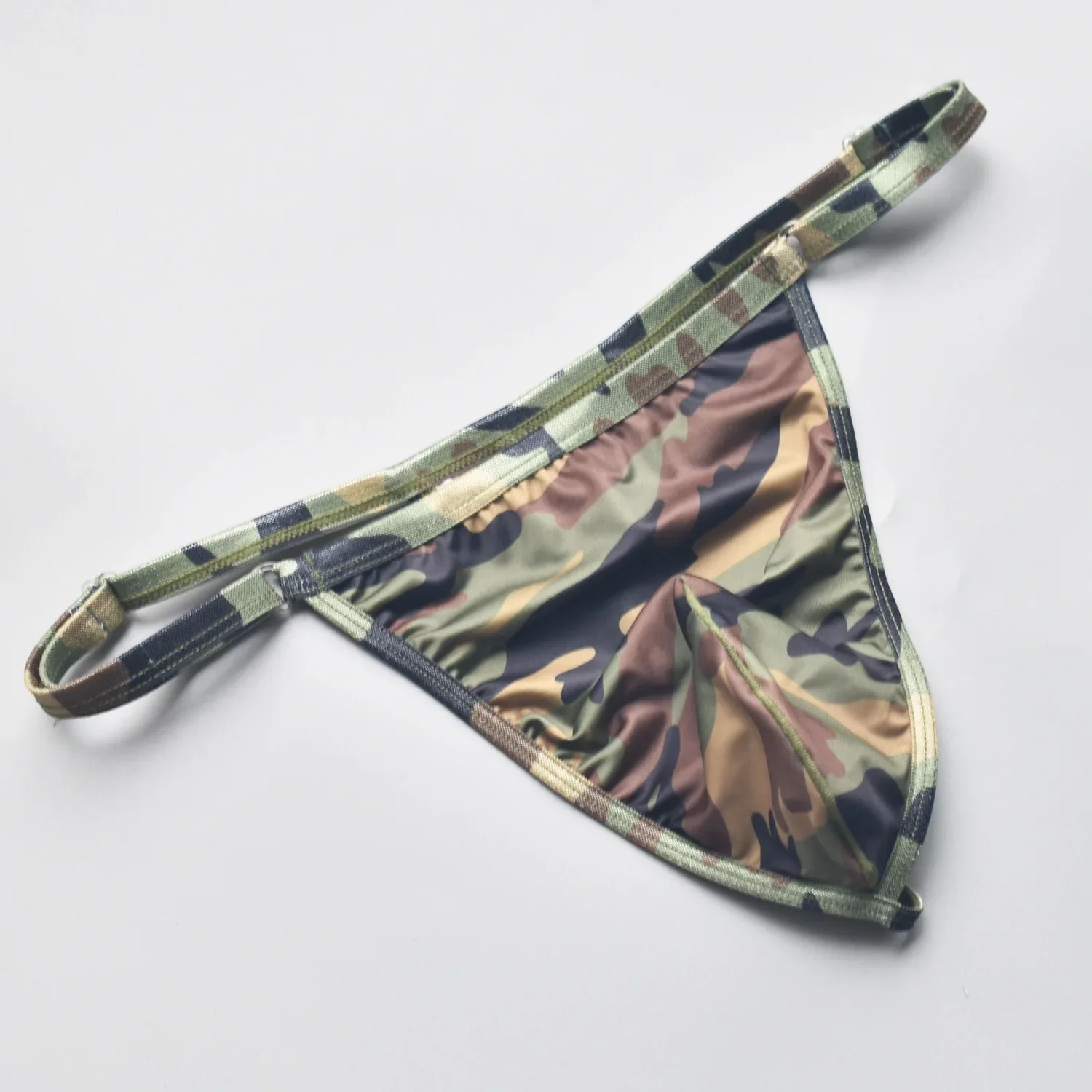 Camouflage Underwear Men Briefs Low Waist Breathable Sexy Soft Half Hip Thong String men