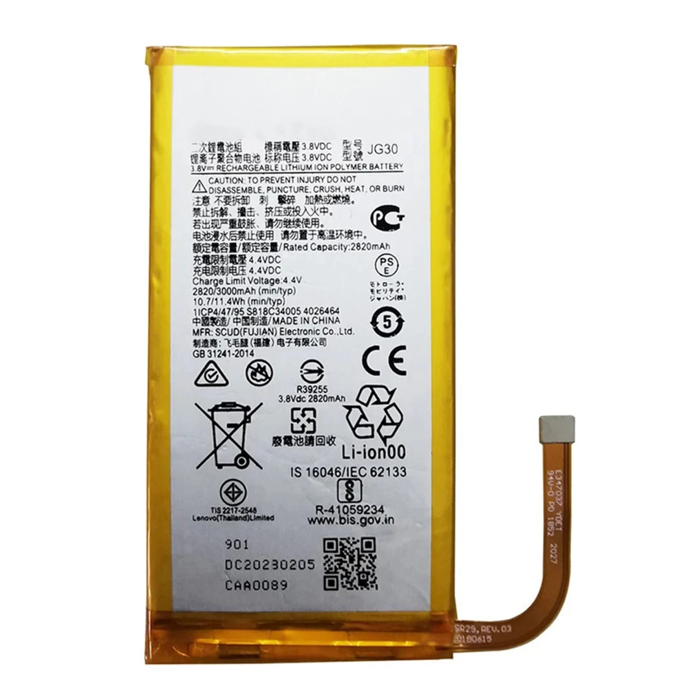 Original JG30 3000Ah / 11.4Wh Replacement Battery For Motorola Moto J G7 XT1962-1 XT1962-4 XT1962-5 XT1962-6 + Repair Tools kit