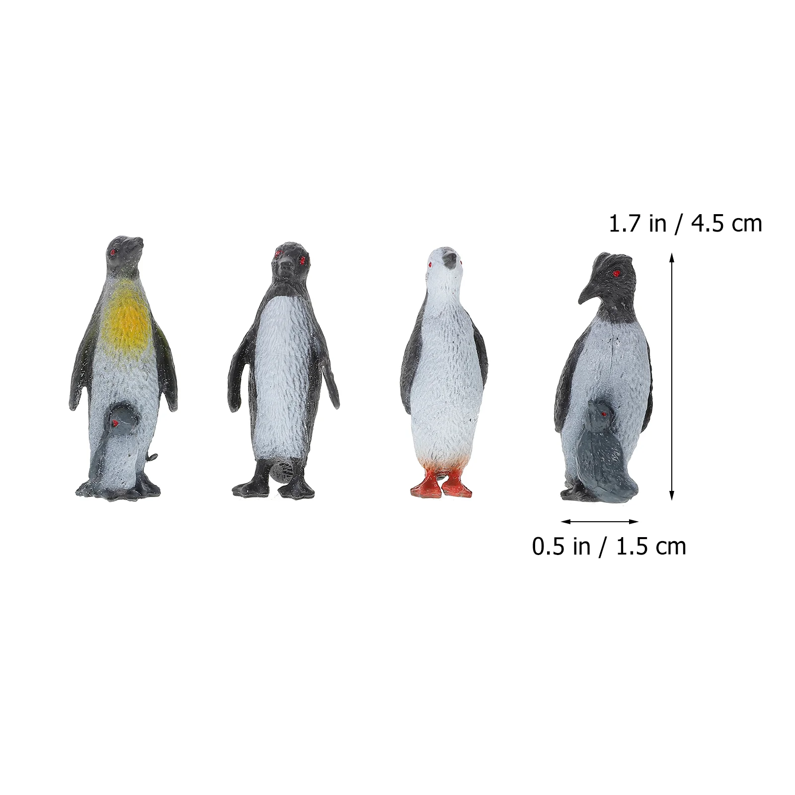 8pcs Plastic Ocean Animal Penguin Figure Model Preschool Kids Playthings Model Plastic Penguin Toys Set