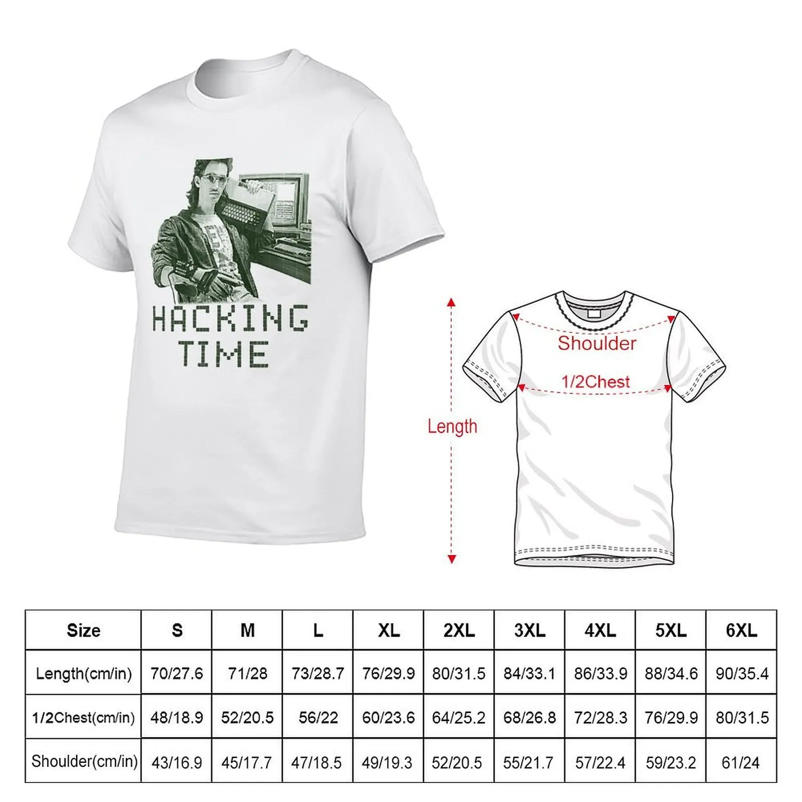 Hacking time T-Shirt man t shirt blue archive mens fashion