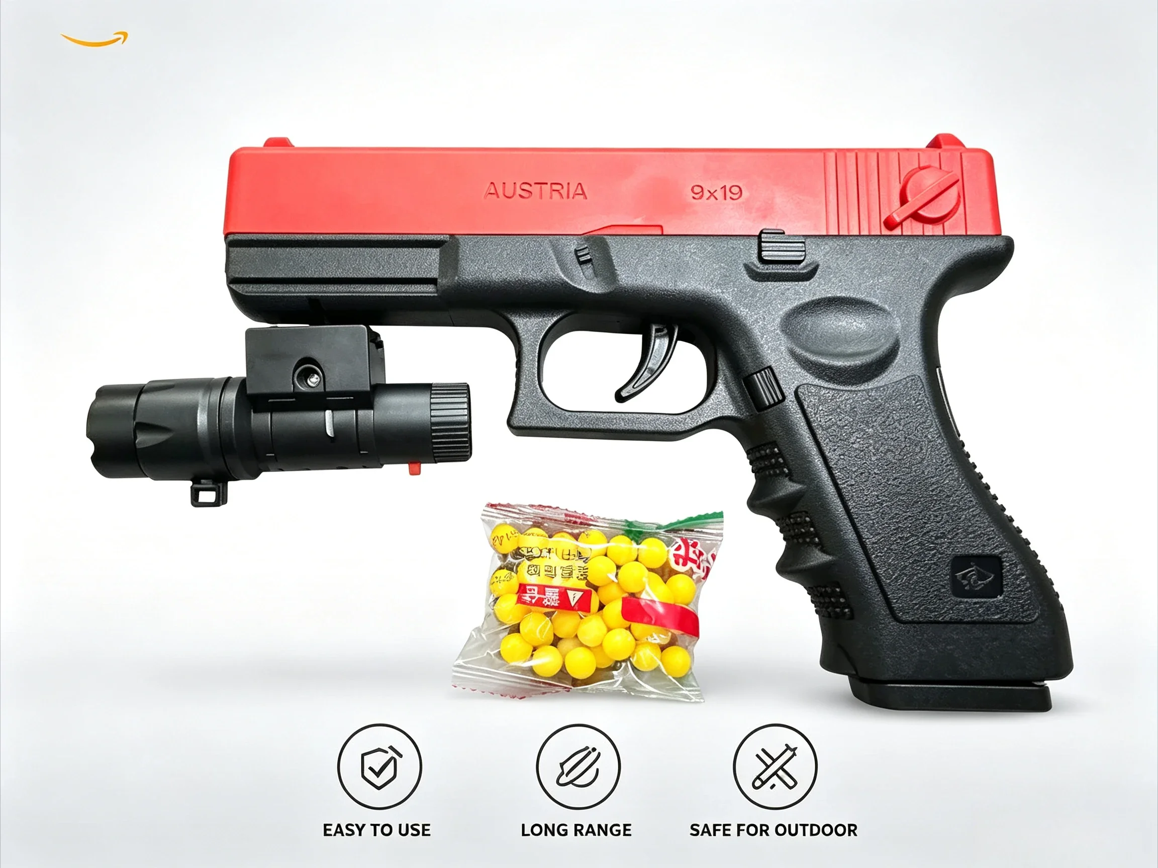 6S-Soft Bullet Toy Pistol Lower Magazine Manual Gun with Laser Airsoft Pistol Outdoor Sports CS for Children Game Gift