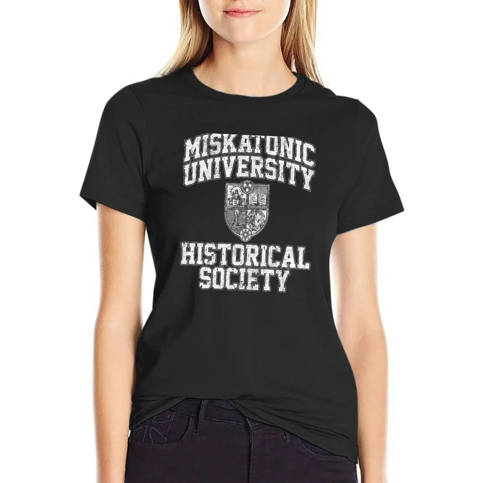 

Miskatonic University Historical Society T-Shirt heavyweights animal print shirt for girls plus sizes Woman clothing