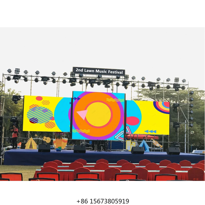 

High Brightness Outdoor P3.91 Large Events Rental Led Display Screen With Die Casting Aluminum Cabinet Support Truss