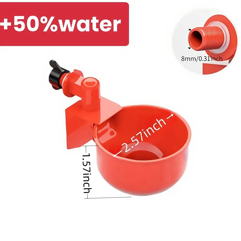 5/10/20Pcs Automatic Poultry Drinking Bowl Chicken Waterer Cups Duck Drinking Machine Hanging Drinking Bowls Water Dispenser