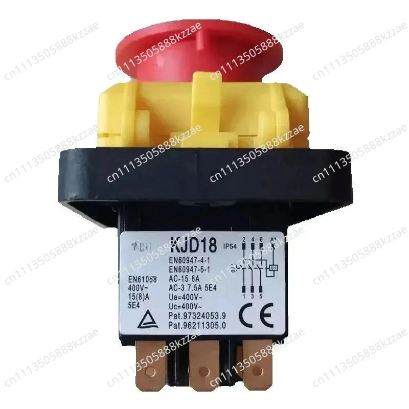 For  KEDU KJD18 7 Pins  Waterproof Electromagnetic Push Button Switch Emergency Stop Switches for Vessel Boat Grinding Machine
