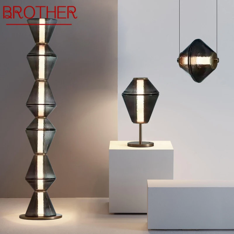 

BROTHER Nordic Floor Lamp Minimalism Modern Family Iiving Room Bedroom Creativity LED Decorative Standing Light