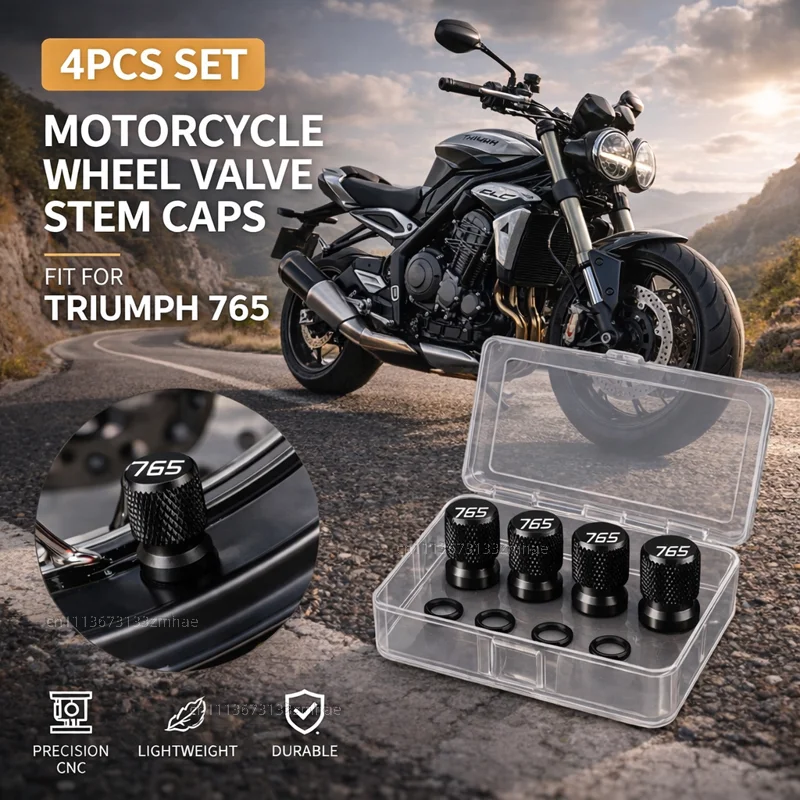 Accessori Moto per Triumph Street Triple 765 RS/S/R 675 Daytona Trident 660, Tappo Valvola Pneumatico in Alluminio CNC