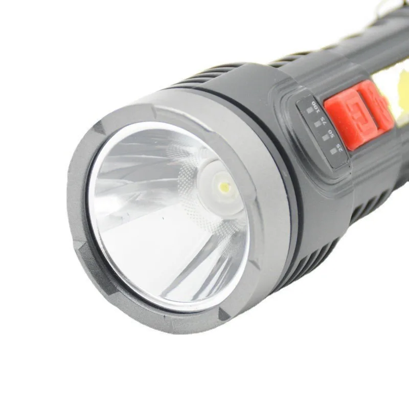 Outdoor Portable LED Flashlight: Super Bright Rechargeable, COB Side Light, Long-Lasting Searchlight for Home Emergency