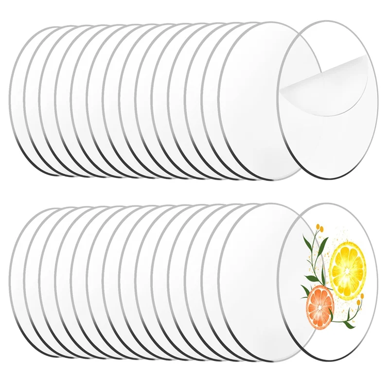 

Практичные-30 шт. прозрачные акриловые круги, круглые акриловые заготовки, круглые диски, для Хэллоуина, рождественского орнамента, рукоделия (6 дюймов)