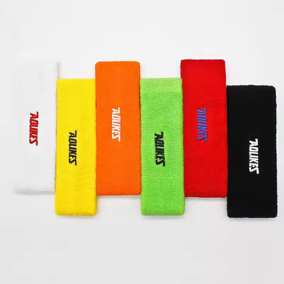 AOLIKES High Quality Cotton Sweat Headband For Men Sweatband women Yoga Hair Bands Head Sweat Bands Volleyball Tennis