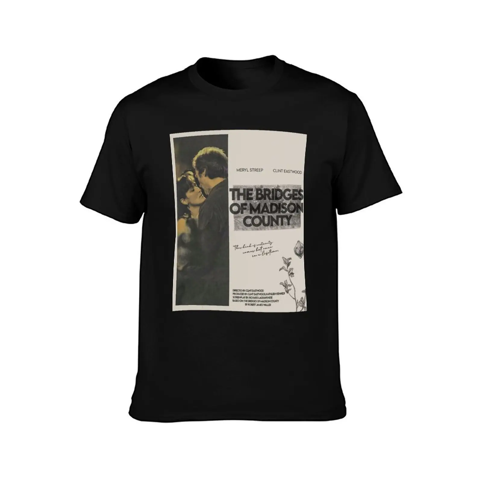 Bridges of Madison County T-Shirt Basic Solid Color Casual Tee Shirt T-Shirt