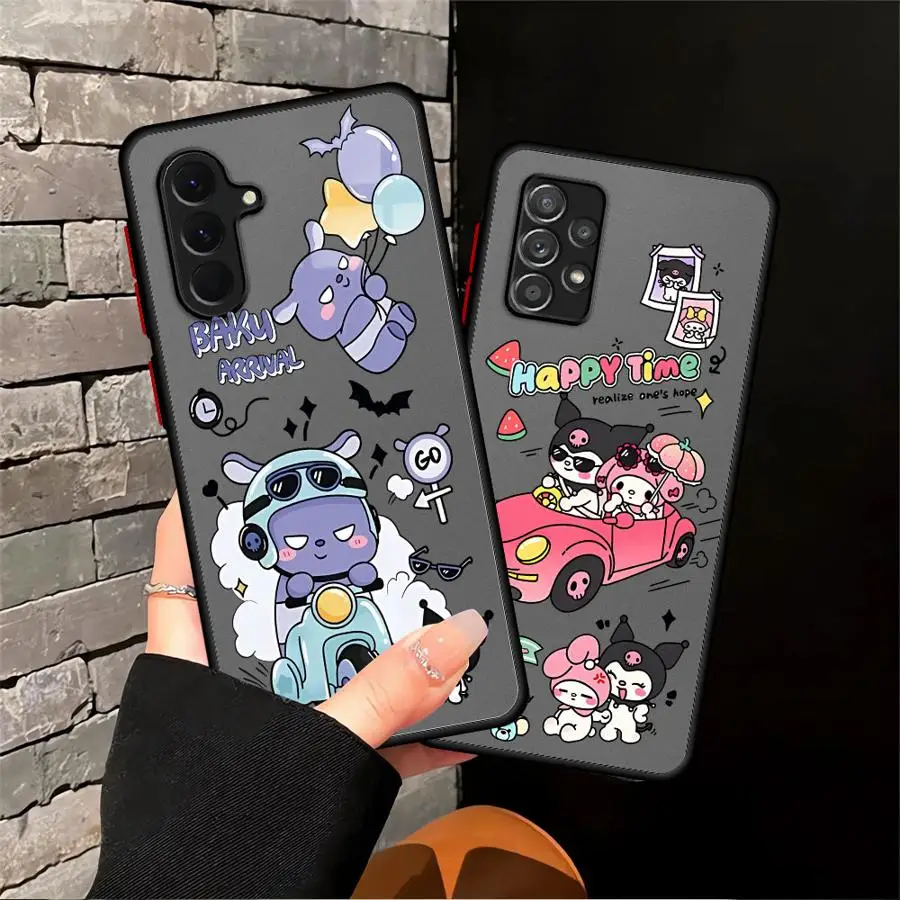 عودة غطاء الهاتف حقيبة لهاتف سامسونج غالاكسي A53 A24 A52 A56 A25 A26 A34 A21s A73 A54 A22 A35 A36 سانريو موتورز ميلودي كورومي #6