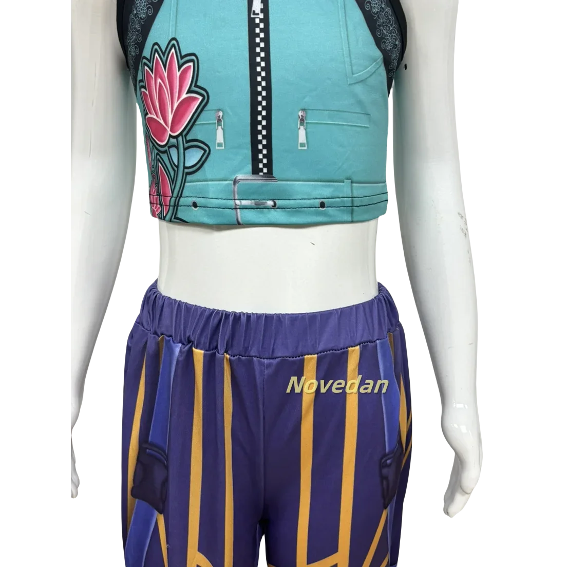 أزياء هنتركس Kpop K البوب شيطان الصيادين رومي زوي ميرا التأثيرية للأطفال البنات مرحلة الهالوين ثلاثية الأبعاد نمط مطبوع ملابس لعب الأدوار