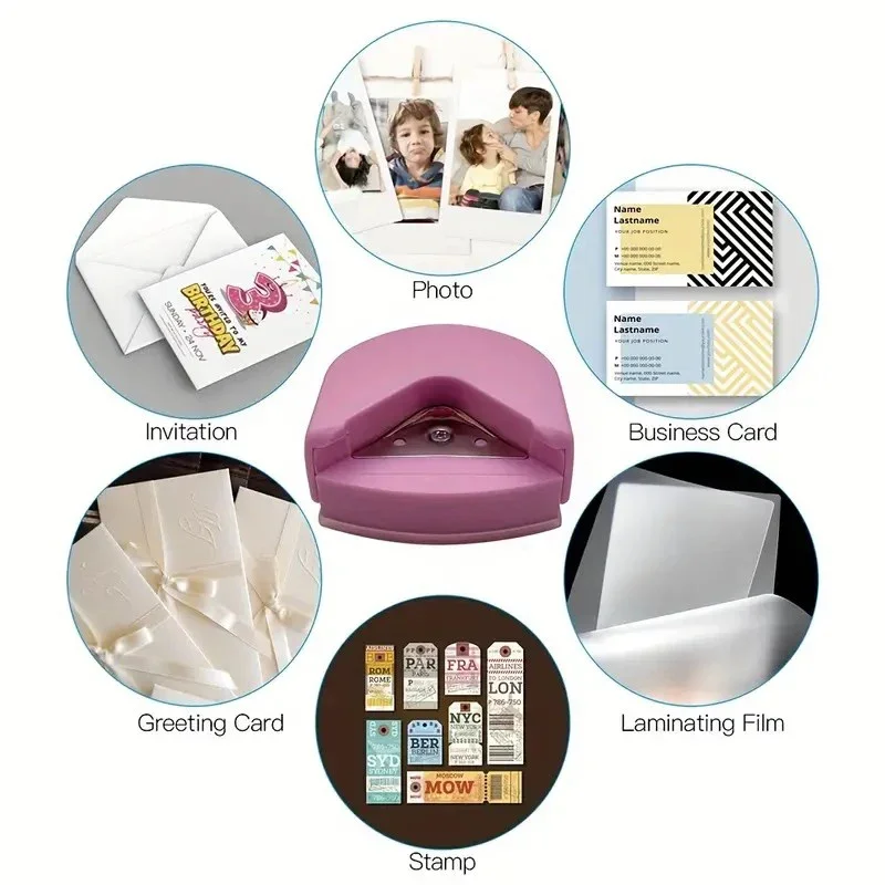 1/4 قطعة R4 بطاقة تقريب القاطع الزاوية مستدير ورقة المحمولة ثقب المتقلب زاوية الحدود لكمة صور سجل القصاصات مكتب لتقوم بها بنفسك أداة للحرف اليدوية