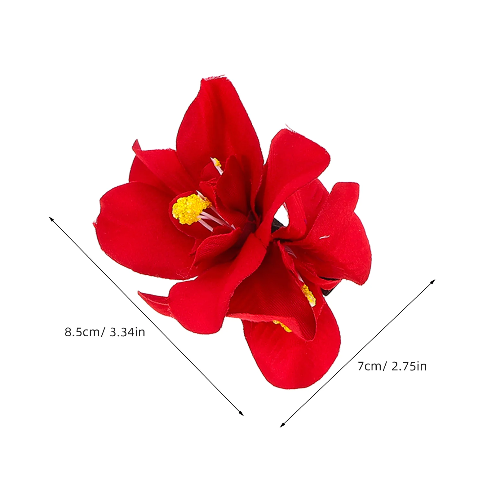 5 Pcs Flower Head Orchid Hairpin Miss Bohemian Decor Clips Polyester Cloth Snap