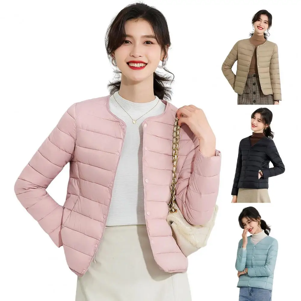 

Парки и куртки женские: тёплые, повседневные, с V-образным вырезом, карманами, для улицы и работы, осенне-зимняя коллекция 2026, пуховик