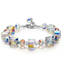 2025 Crystal Rhinestone Adjustable Bracelet Bangle Wedding Wristband Bridal Gift Jewelry Crystal Bracelet Gift for Girlfriend