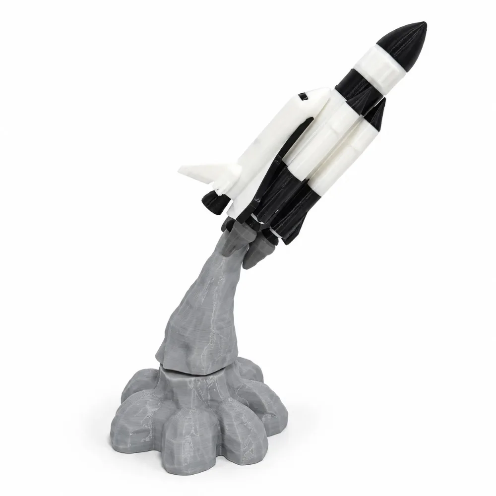 3D Printed Dashboard Ornaments Fun Dynamic Rocket Launch Rocket Launch Statue Swaying Car Dashboard Decoration Accessories