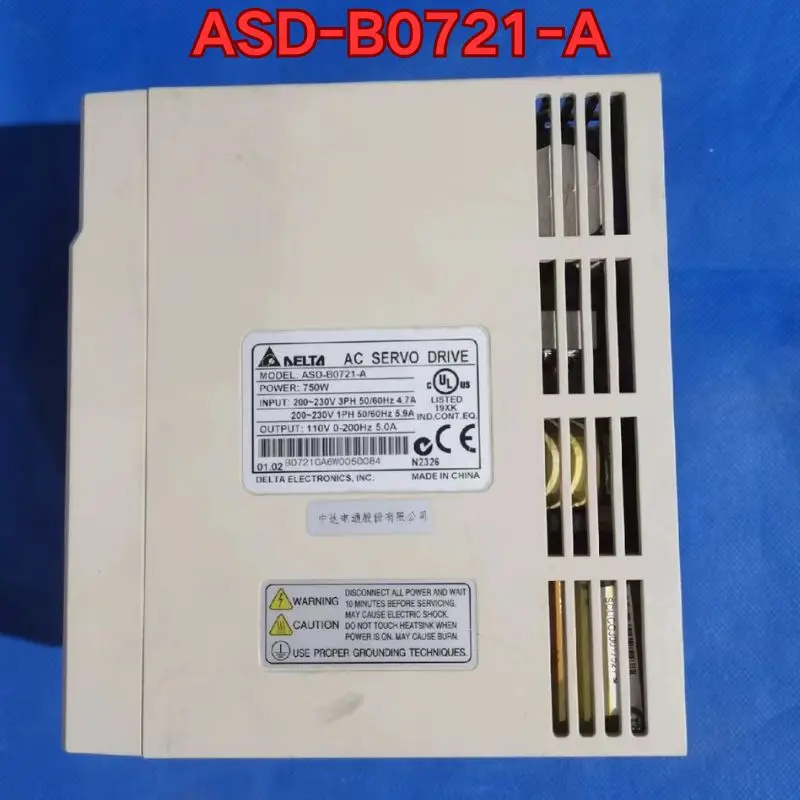 Imagem -05 - Servo Drive Segunda Mão Boas Condições de Trabalho Asd-b0721-a