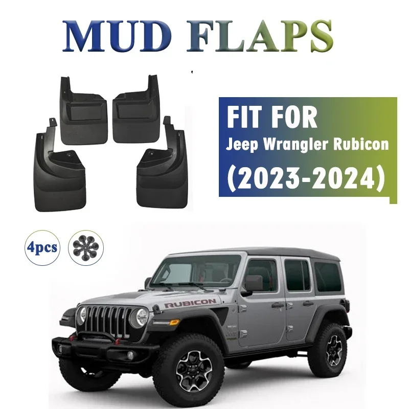 

2023 2024 2025 FOR Jeep Wrangler Rubicon Mud Flap Guards Splash Mudguard Fender Mudflaps Car Accessories Front Rear 4pcs