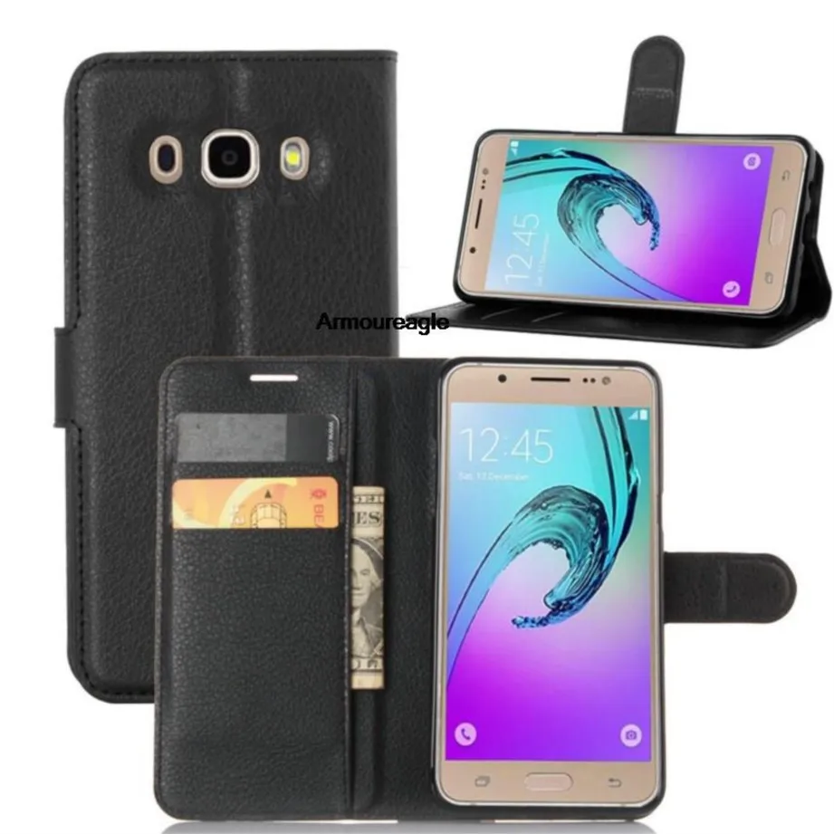 wallet flip leather case guard shield for samsung galaxy j5 2016 duos j510 j510fn leather back cover case with stand etui case