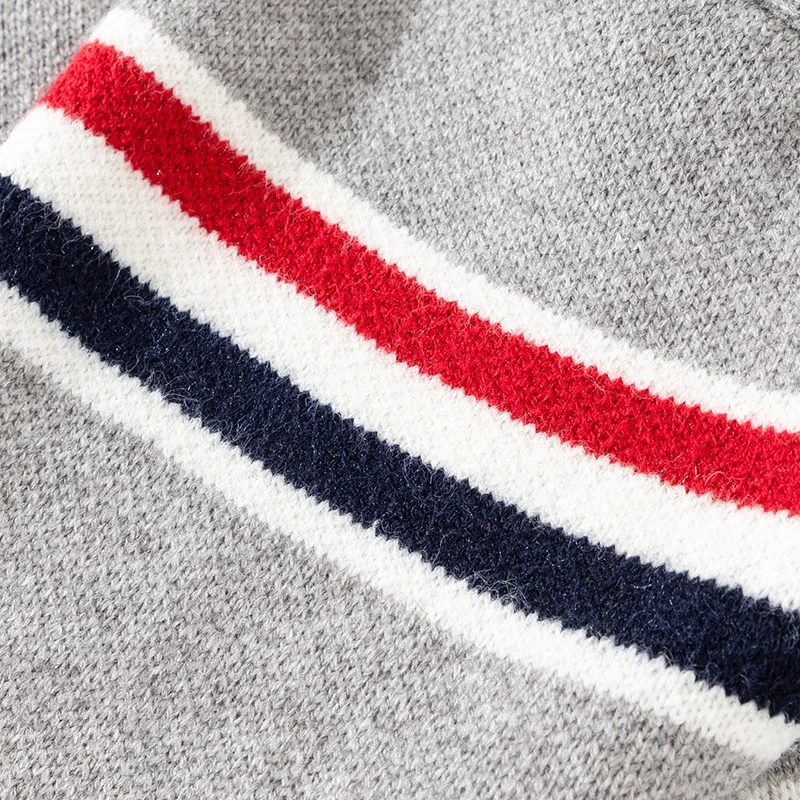 Neuer Herrenpullover für Herbst und Winter, Rundhals, locker geschnitten, trendig, gestrickt, Luxusmarke, Basispullover, warm und vielseitig, Herrenbekleidung. – Detail 5