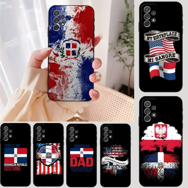 Dominican Flag Phone Case For Samsung S22 S22Ultra S30 S21 S20 S10 E Plus Ultra Lite S21Fe S9Plus Fundas Shell Cover