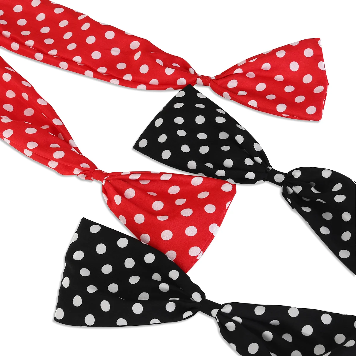 

2Pcs Rabbit Ear Headbands Polka Dot Elastic Hairband for Women Girls Nifty Hair Accessory Party Daily Wear Photo Shoot
