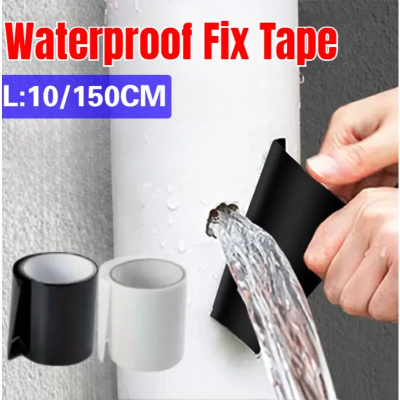 Width10cm Super Anti Leakage Fix Tape Strong Waterproof Fix Tapes Adhesive Flex Rubberized Sealing Repair Leak Duct Tape