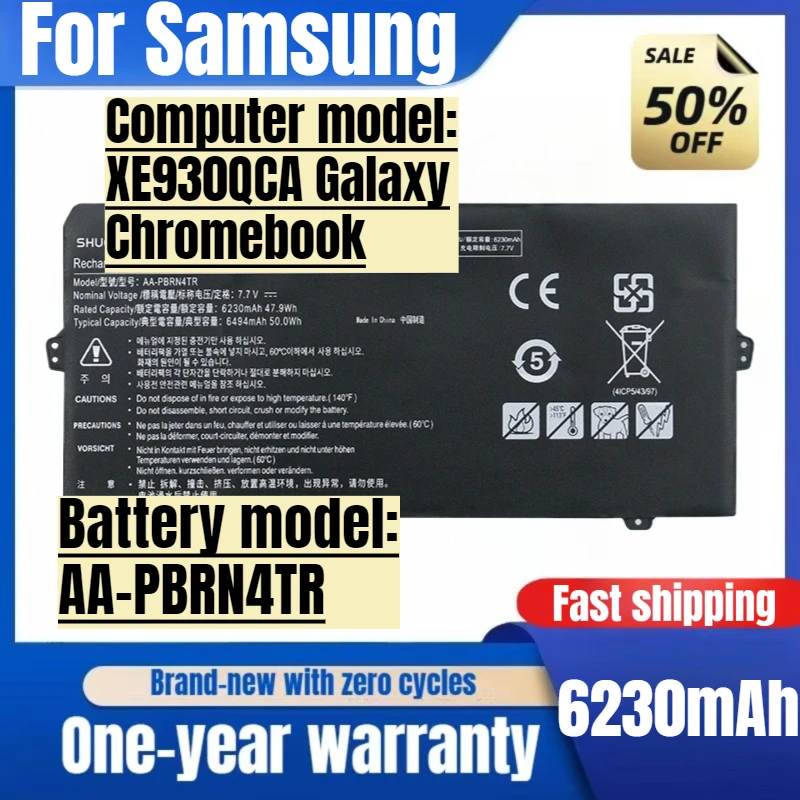 

For Samsung XE930QCA Galaxy Chromebook Laptop Battery AA-PBRN4TR High Capacity Battery High Quality Replacement Batteries