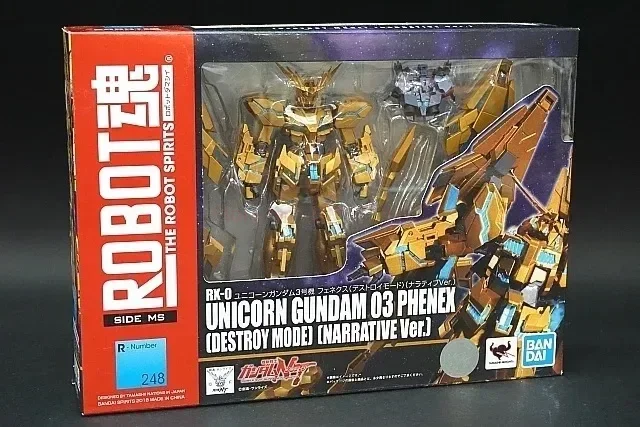 Bandai Original Model Kit Robot Soul Uniocorn Gundam 03 Phenex Destroy Mode Anime Action Figure Model Toys regali per ragazzi