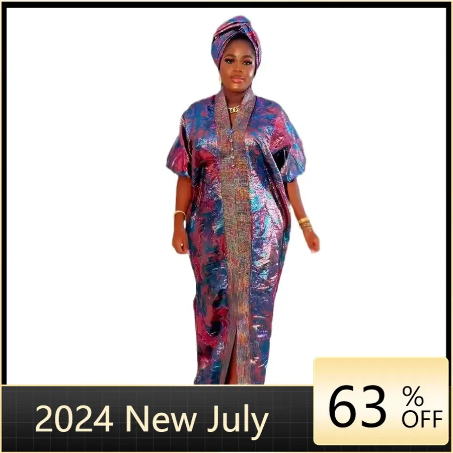 African Print Dresses for Women Summer Half Sleeve V-neck Polyester Print Long Maxi Dress Gowns Dashiki African Clothes Women