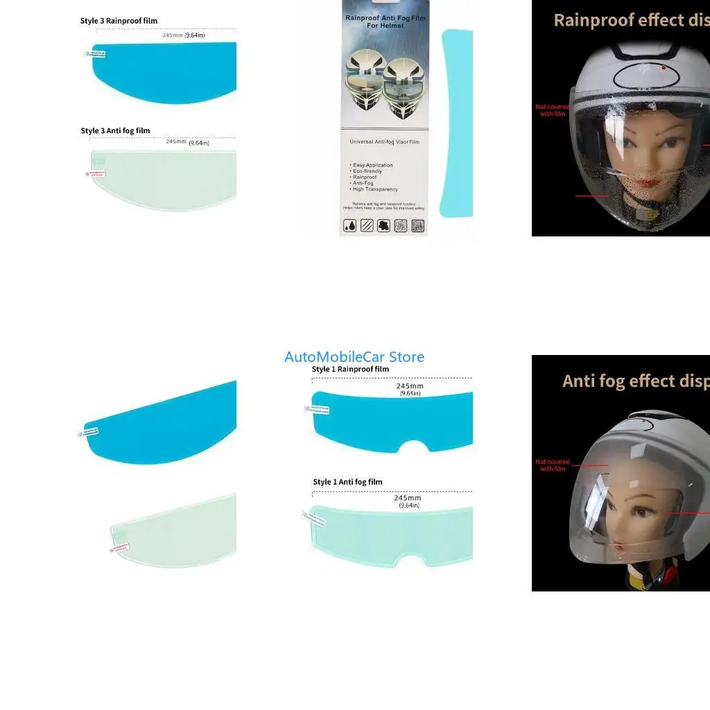 G8TE PET Based Helmets Film Motorbike Helmets Film provide Rain & Fog Resistance for Motorcycle Ride Safe & Clear