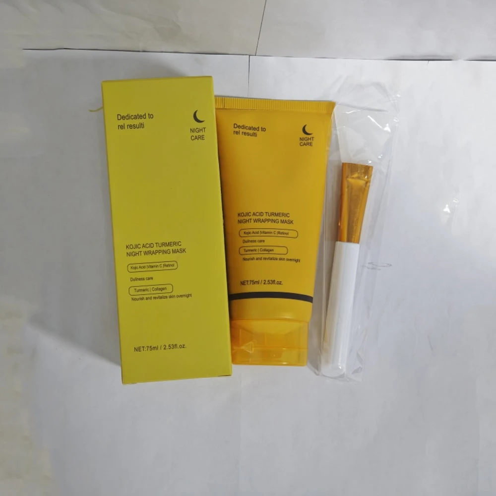 

Маска-пилинг для ночного сна с койевой кислотой и куркумой, 75 мл, осветляет тусклую кожу, уменьшает темные пятна, с витамином С и ретинолом, все типы кожи