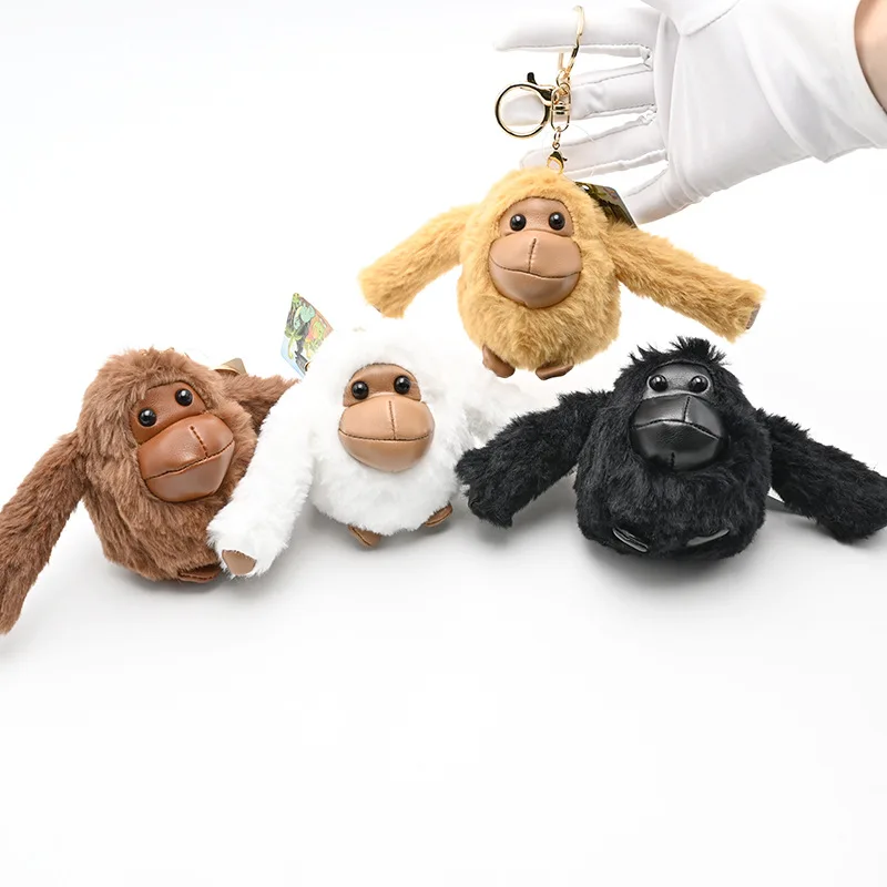 New Cartoon Cute Long-armed Monkey Plush Toy Doll Keychain Backpack Pendant Creative Couple Exquisite Birthday Funny Gift