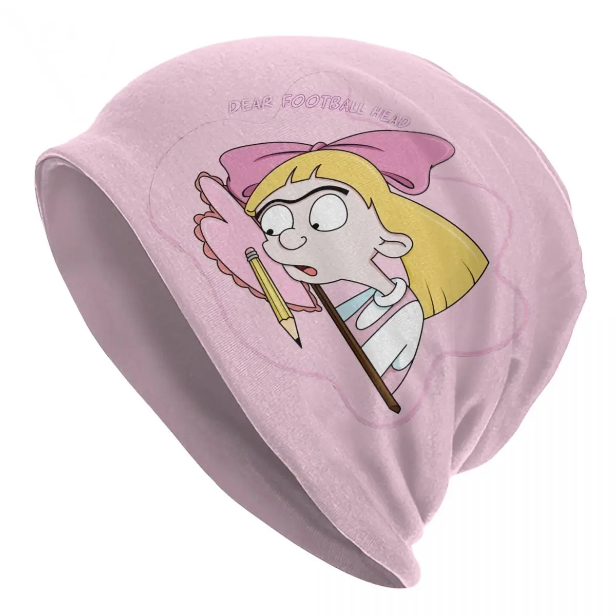 Unique Design Hey Arnold Bonnet Knit Hat Merch Autumn Winter Warm Helga Pataki Love Beanie Cap For Man