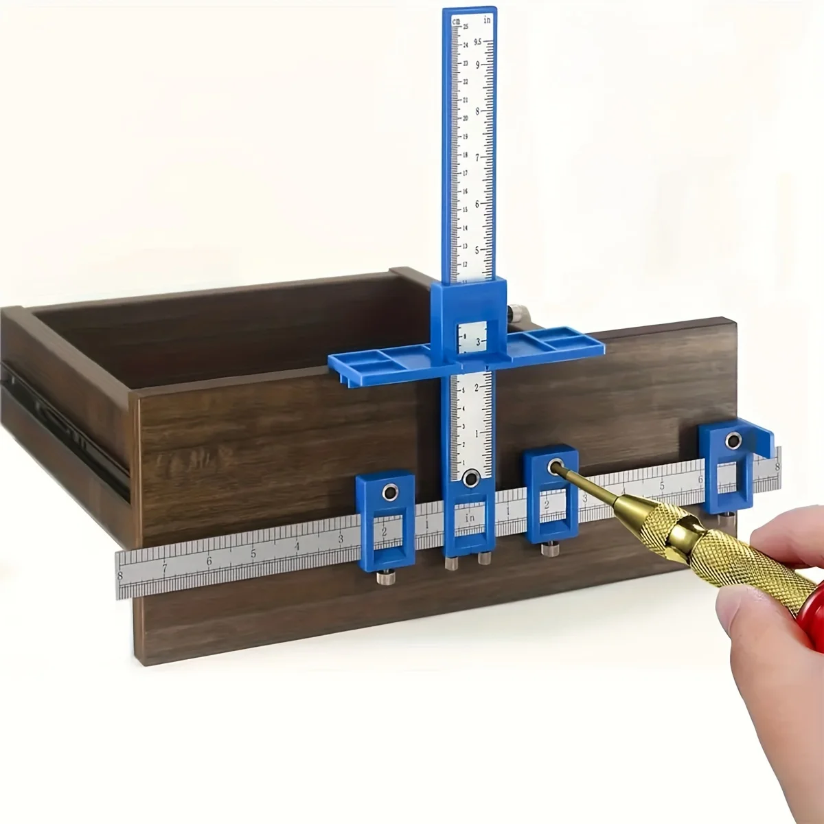 Adjustable Cabinet Hardware Jig Tool - Alignment & Positioning for Precise Drilling,Dowelling and Installation