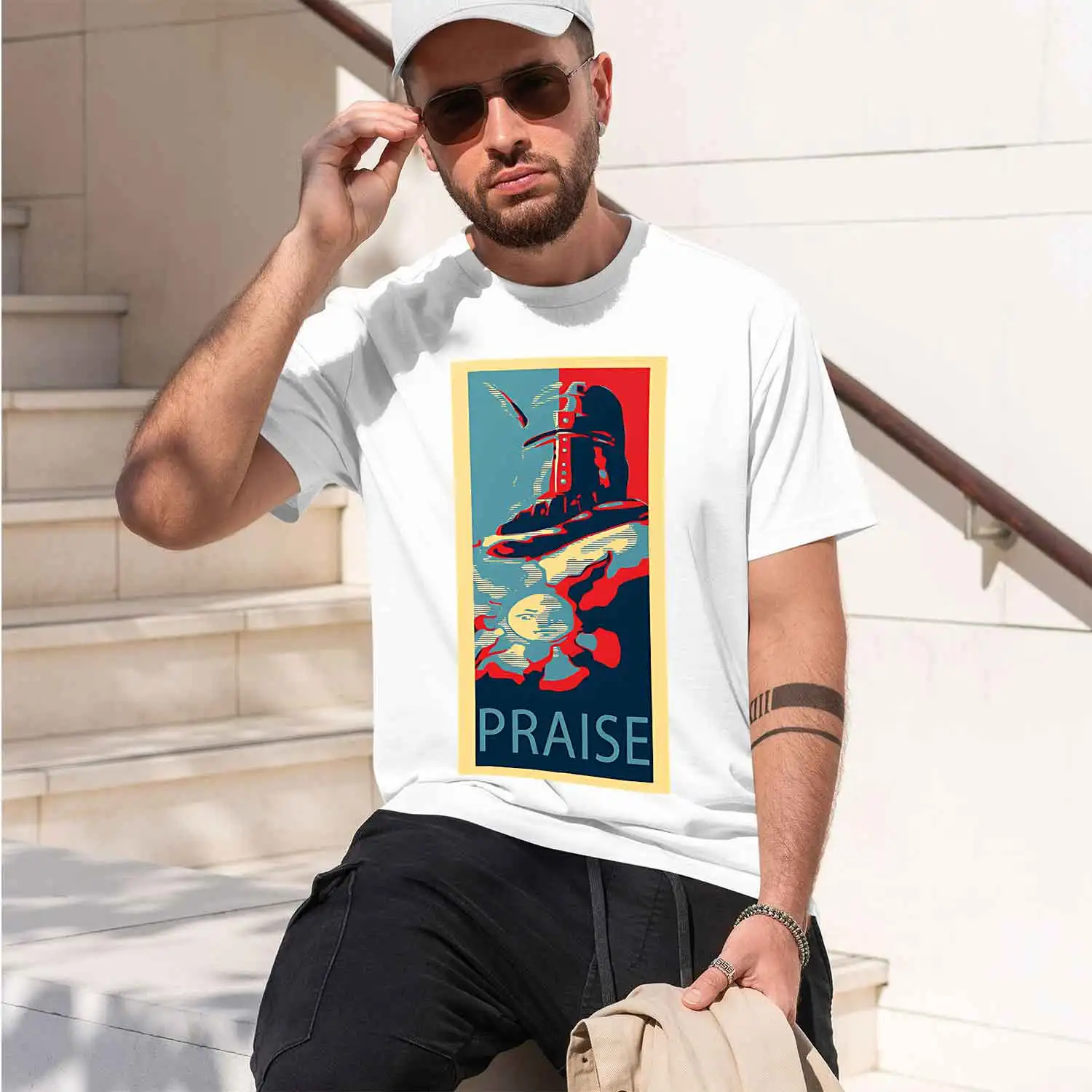 Praise the sun K Solaire 2026 New Model Men’s Short-sleeve crewneck T-Shirt Classic Casual Multiple Colors and Sizes for Daily W