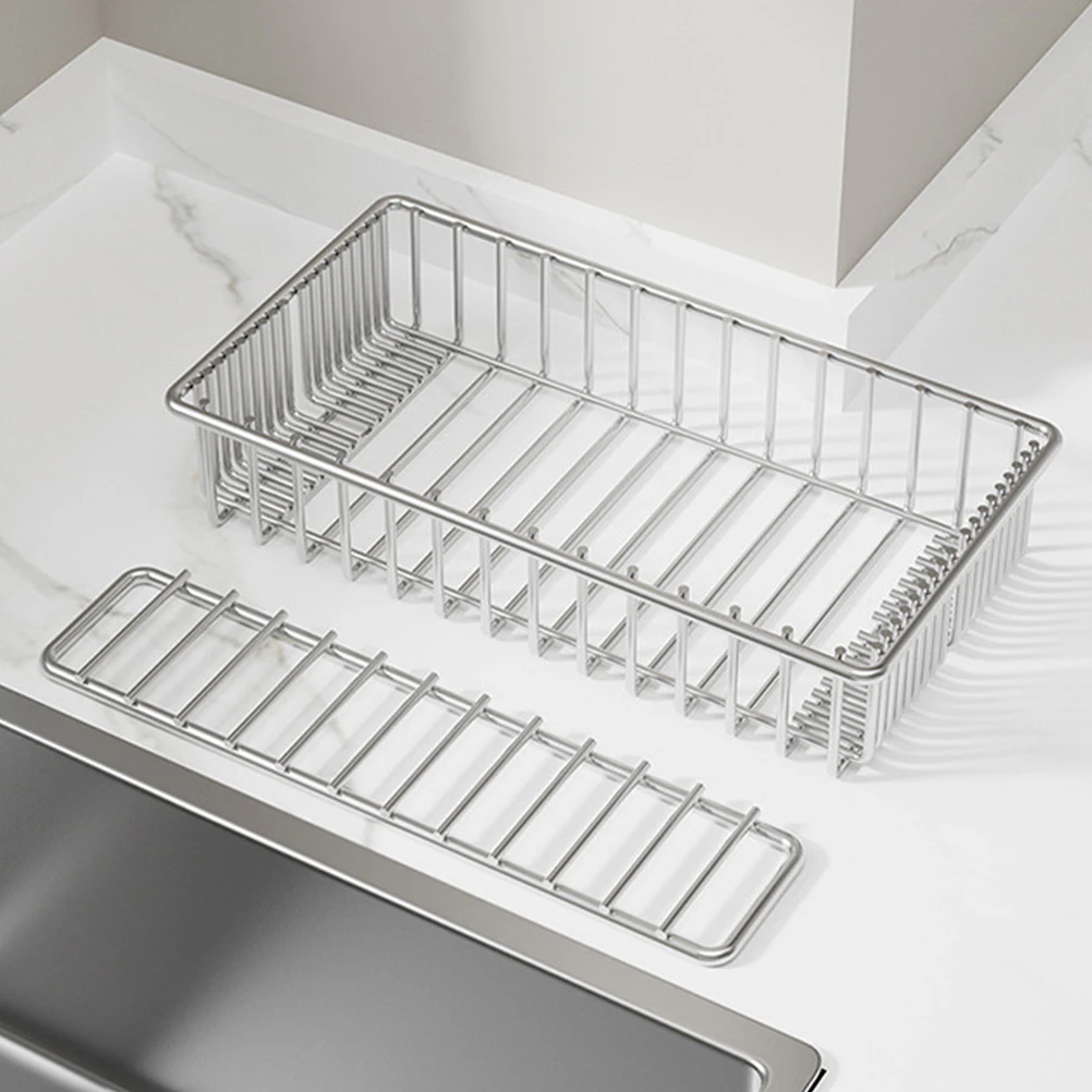 

2Pcs StainlessSteel ChopstickHolder KitchenUtensil ganizer SilverwareTray MetalBasket SpoonCutlery DrawerFlatware Storage