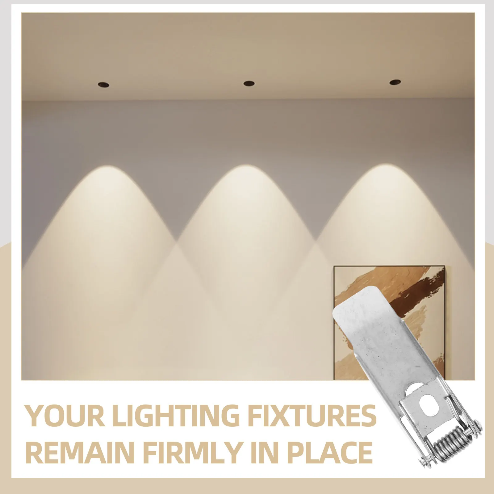 10Pcs Ceiling Clips Spring Latch for Recessed Lighting Downlight Retaining Clips Secure Stable Hold Lighting Accessories Easy