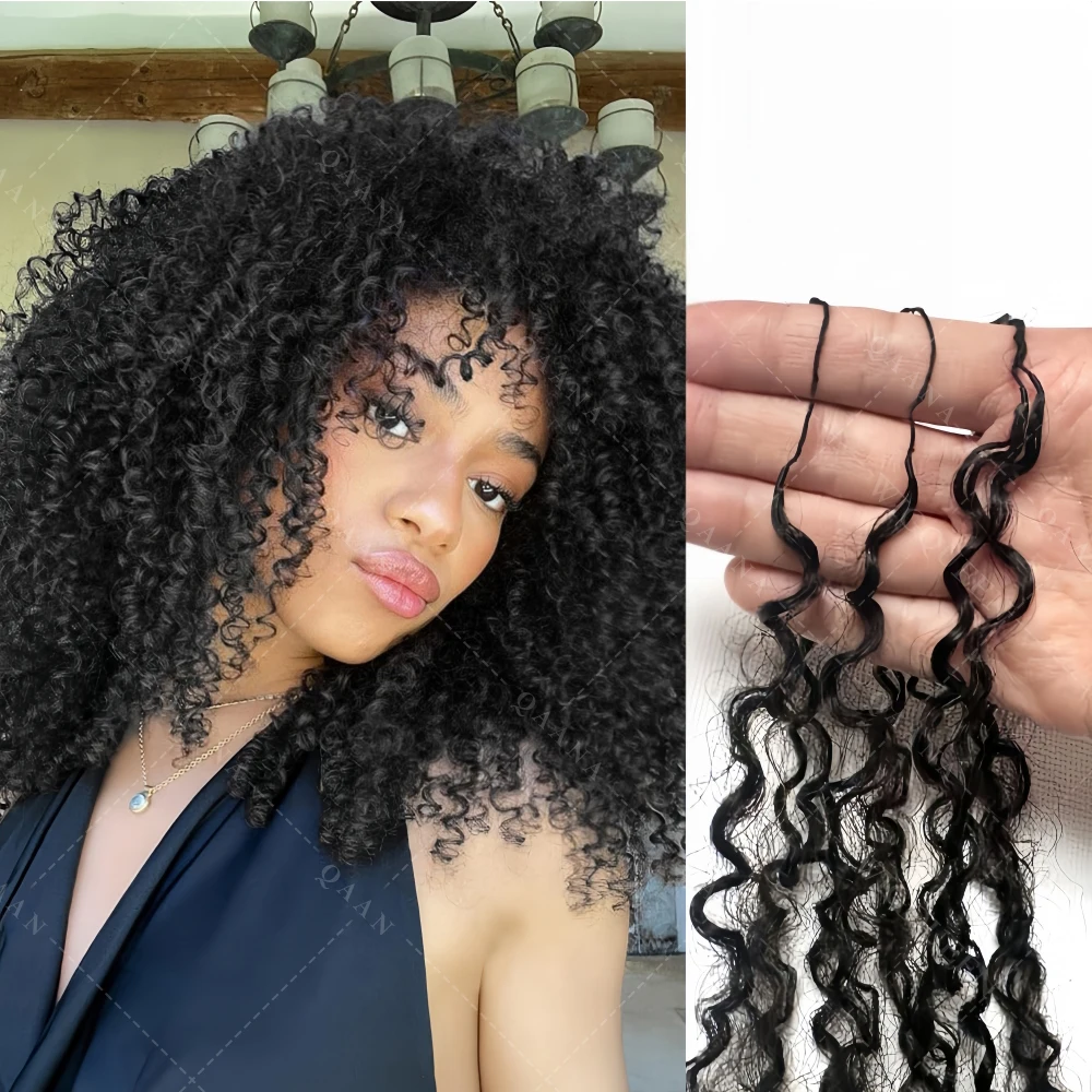 

Маленькие кудрявые спиральные пряди для плетения крючком, 5 упаковок/300 г, с предварительно связанными невидимыми микро-петлями, натуральный цвет, многоразовые, для объемного плетения крючком, из натуральных человеческих волос