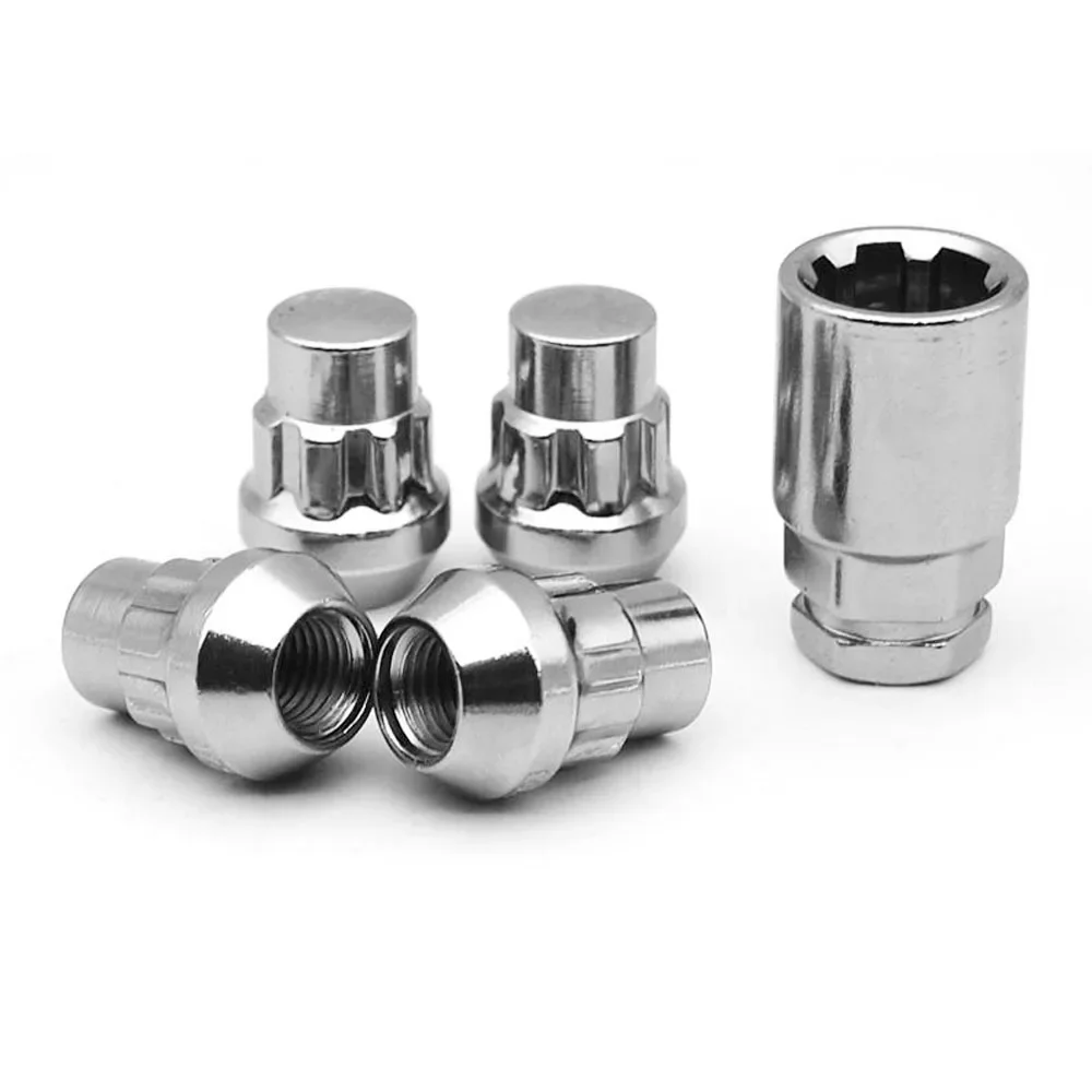 Car Theft Locking Nuts Wheel Nuts Lug 60 degree Tapered Security Bolts With Key Racing Wheel Lock Lug Nuts M12x1.25 M12x1.5