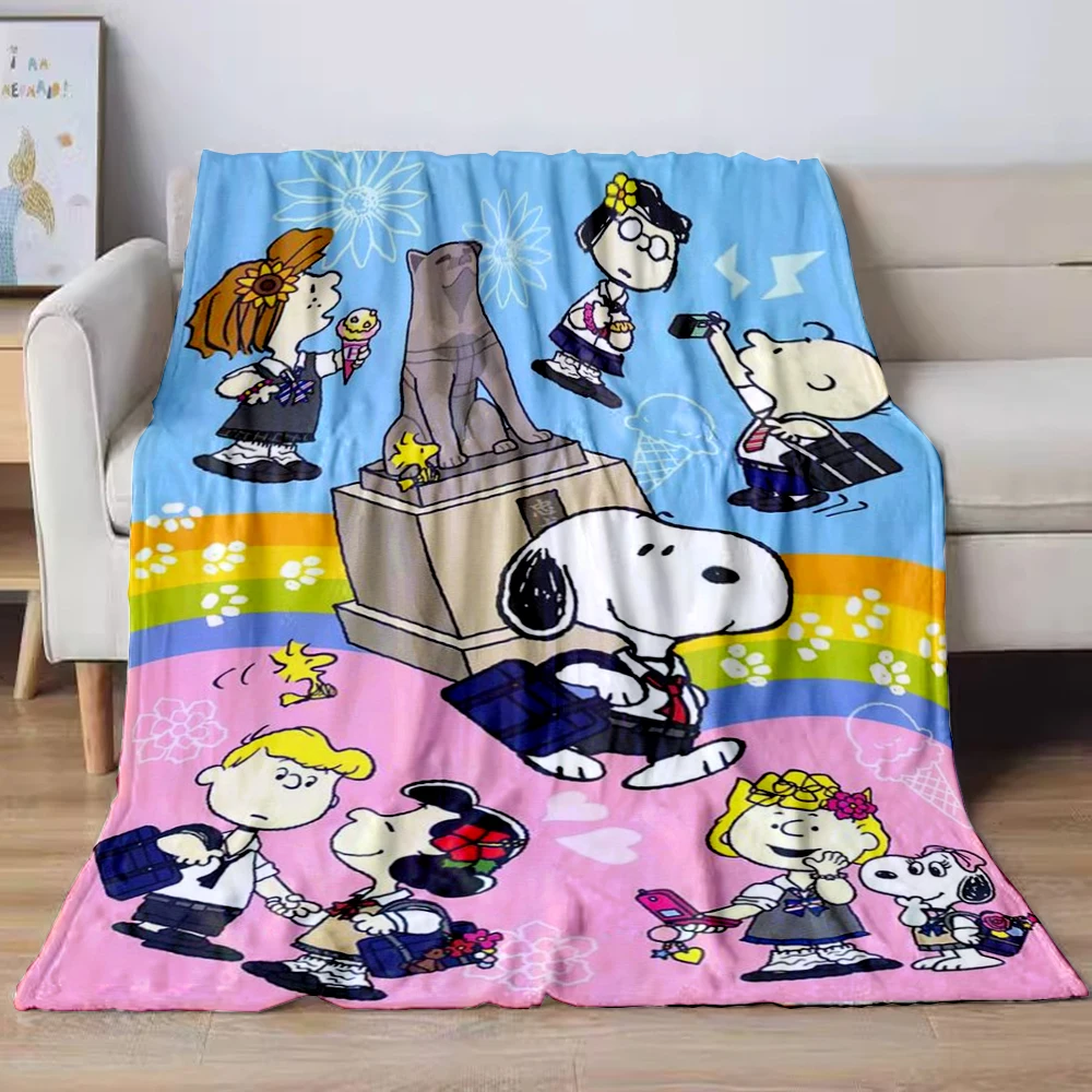 31 Style Snoopy Dog Pattern Warm Soft Blanket Fluffy Children Adult Sofa Plush Bedspread Student Nap Throw Blankets for Sofa Bed