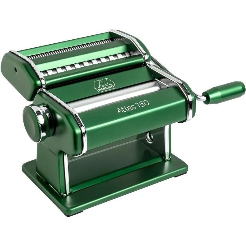 

MARCATO Atlas 150 Machine, Made in Italy, Red, Includes Pasta Cutter, Hand Crank, and Instructions