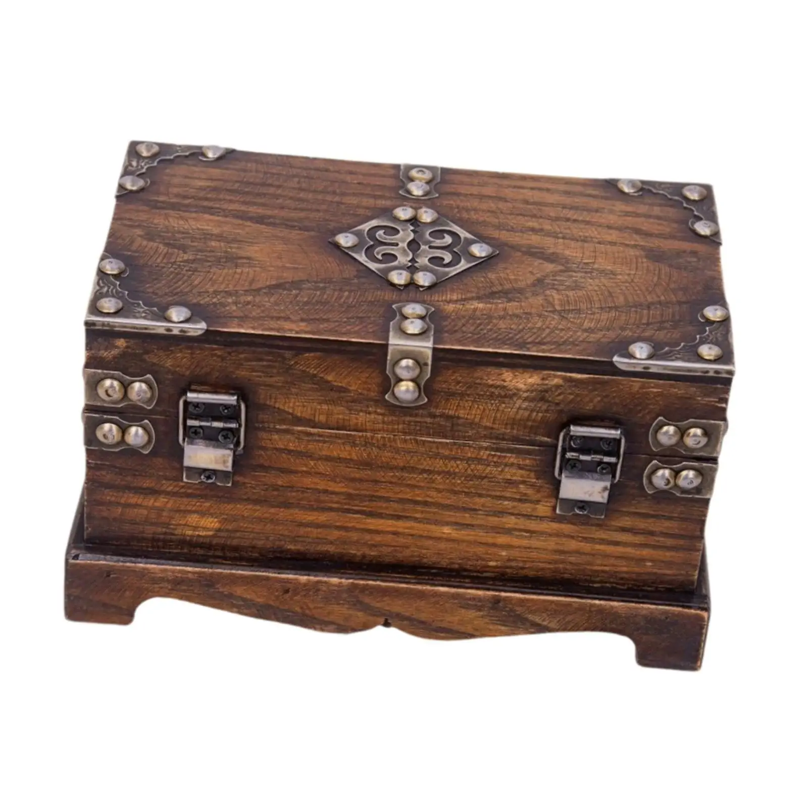 

Decorative Wood Box Home Decoration Organizer Keepsake Box Case Rustic Multifunctional Souvenirs Antique Style Treasure Chest