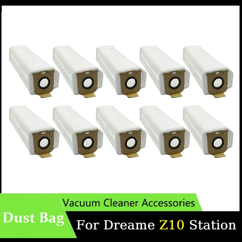 10PCS For Dreame Z10 Station Robot Vacuum Cleaner Dust Bag Spare Parts Non-Woven Garbage Dust Bag