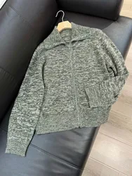 Jesień L*P damski sweter z kaszmiru sweter dziergany sweter z półgolfem kurtka Casual luźne topy